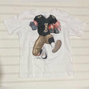 Rabbit Skins Kids T-Shirt Size 3T White Black Gold‎ Football New Orleans Saints